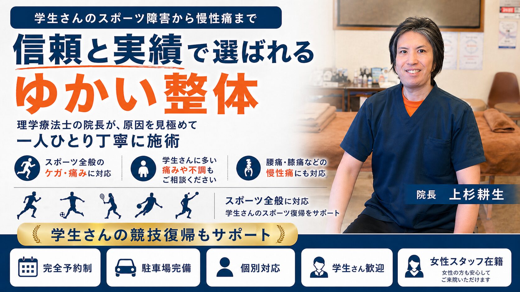 ゆかい整体ヘッドライン